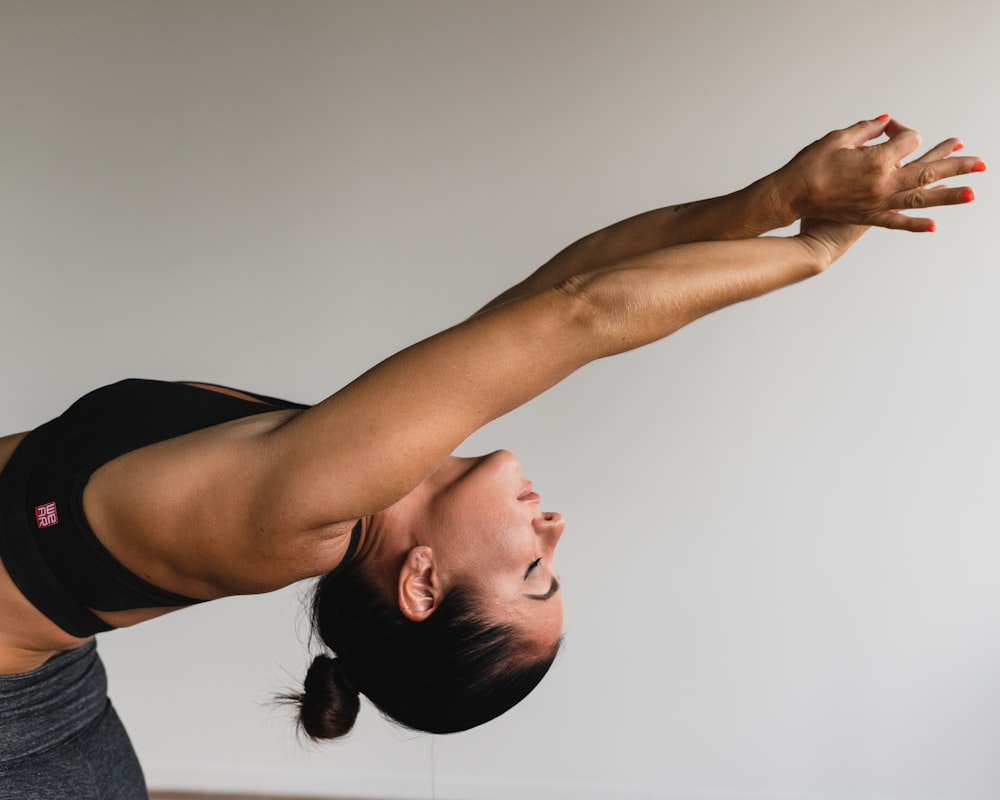 Person performing stretching exercise